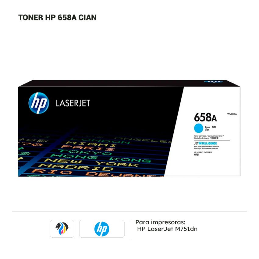 TONER HP 658A CIAN M751