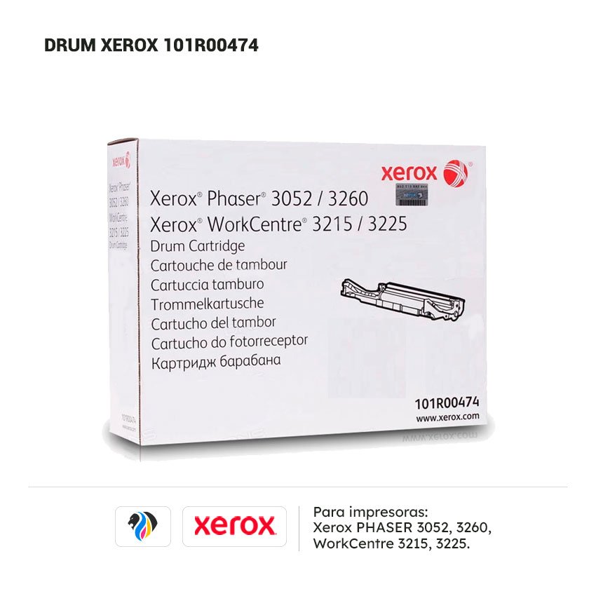 Drum Xerox 101R00474 para impresora 3052 3260 3215 3225