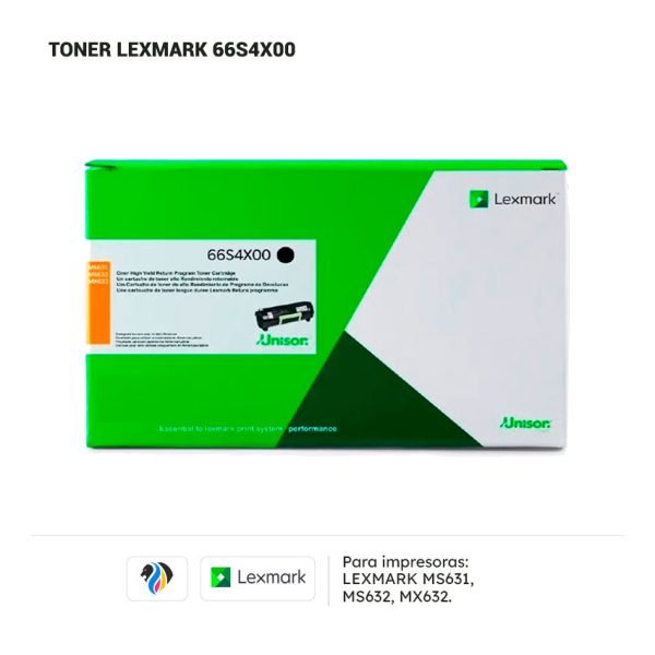 Toner Lexmark 66S4X00 para impresora 631 632