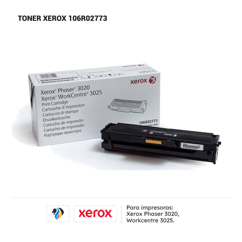 Toner Xerox 106R02773 para impresora Xerox 3020 3025