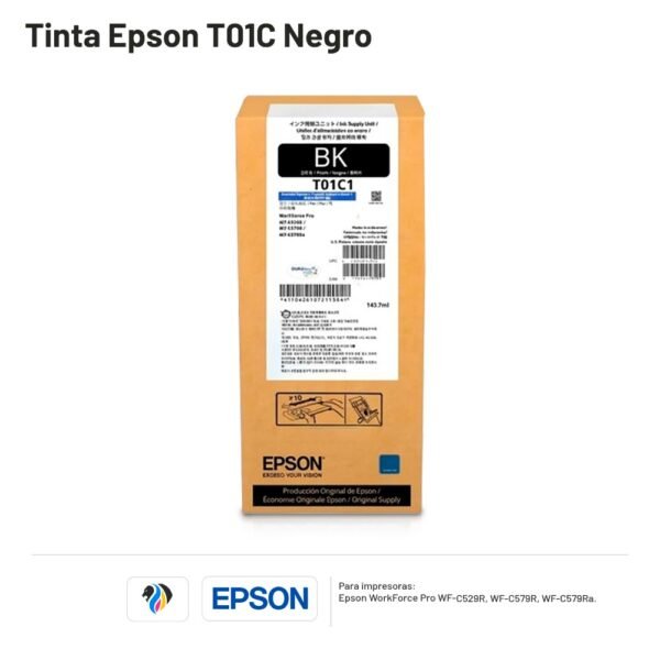 Tinta Epson T01C Negro