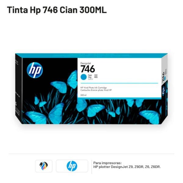 TINTA HP 746 CIAN 300ML
