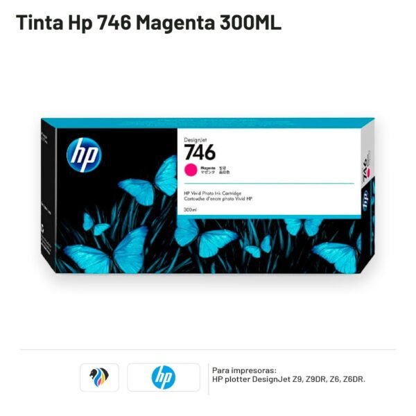TINTA HP 746 MAGENTA 300ML