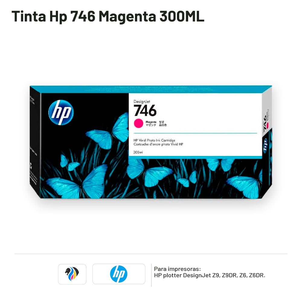 TINTA HP 746 MAGENTA 300ML