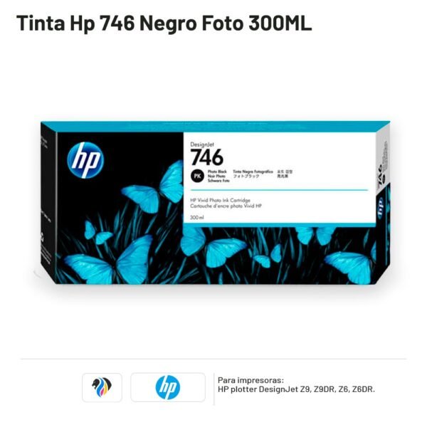 TINTA HP 746 NEGRO FOTO 300ML