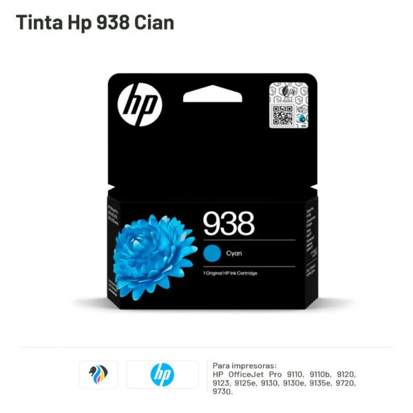 TINTA HP 938 CIAN