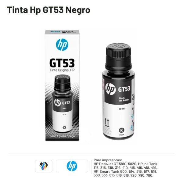 TINTA HP GT53 NEGRO
