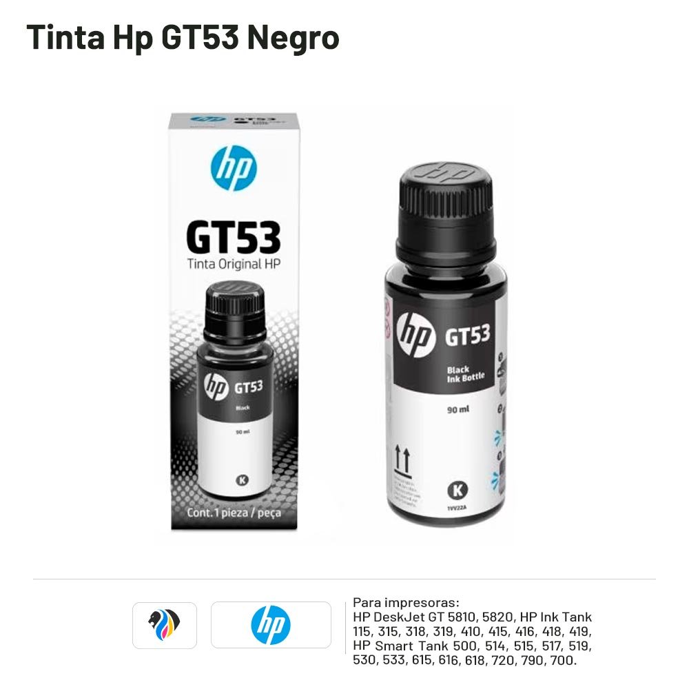 TINTA HP GT53 NEGRO