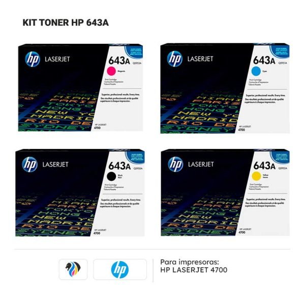 KIT TONER HP 643A PARA 4700