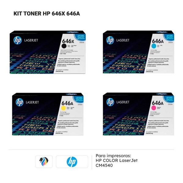 KIT TONER HP 646X 646A PARA CM4540
