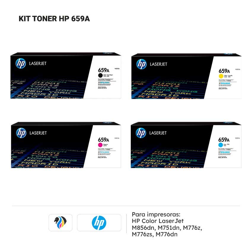 KIT TONER HP 659A PARA M856dn 751