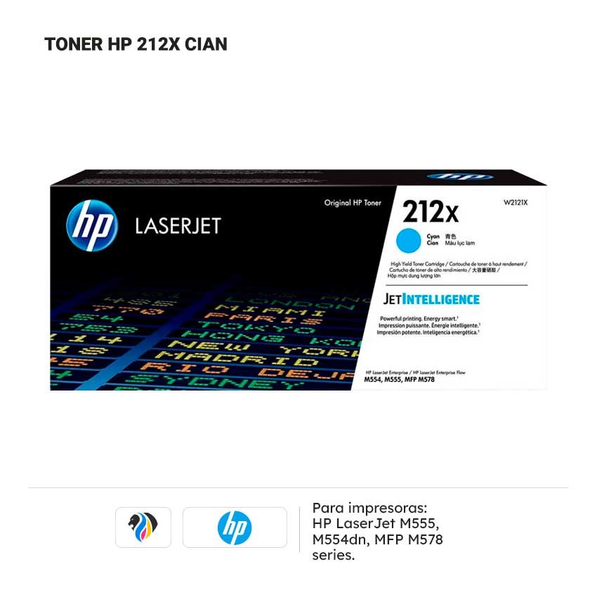 TONER HP 212X CIAN PARA M554 555