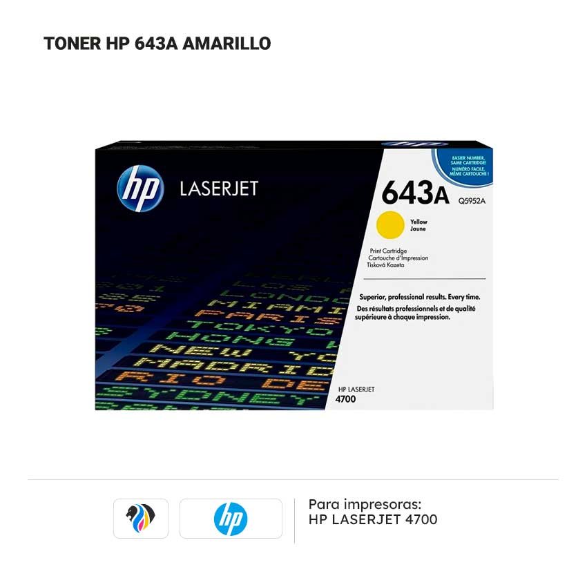 TONER HP 643A AMARILLO PARA 4700
