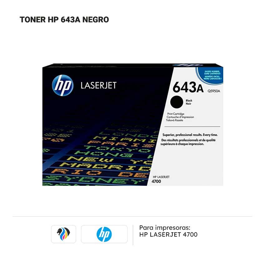 TONER HP 643A NEGRO PARA 4700