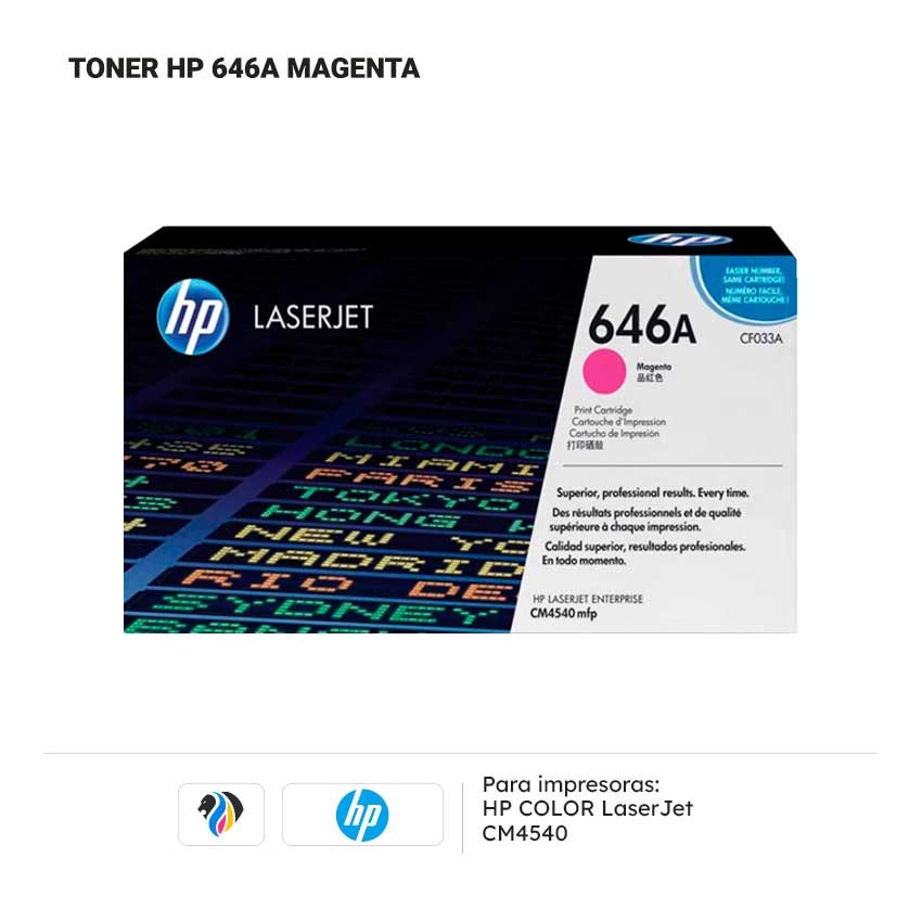 TONER HP 646A MAGENTA PARA CM4540