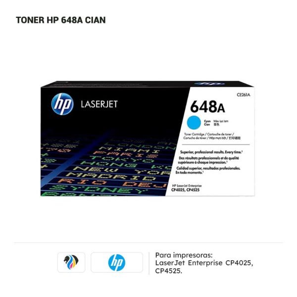 TONER HP 648A CIAN PARA CP4025