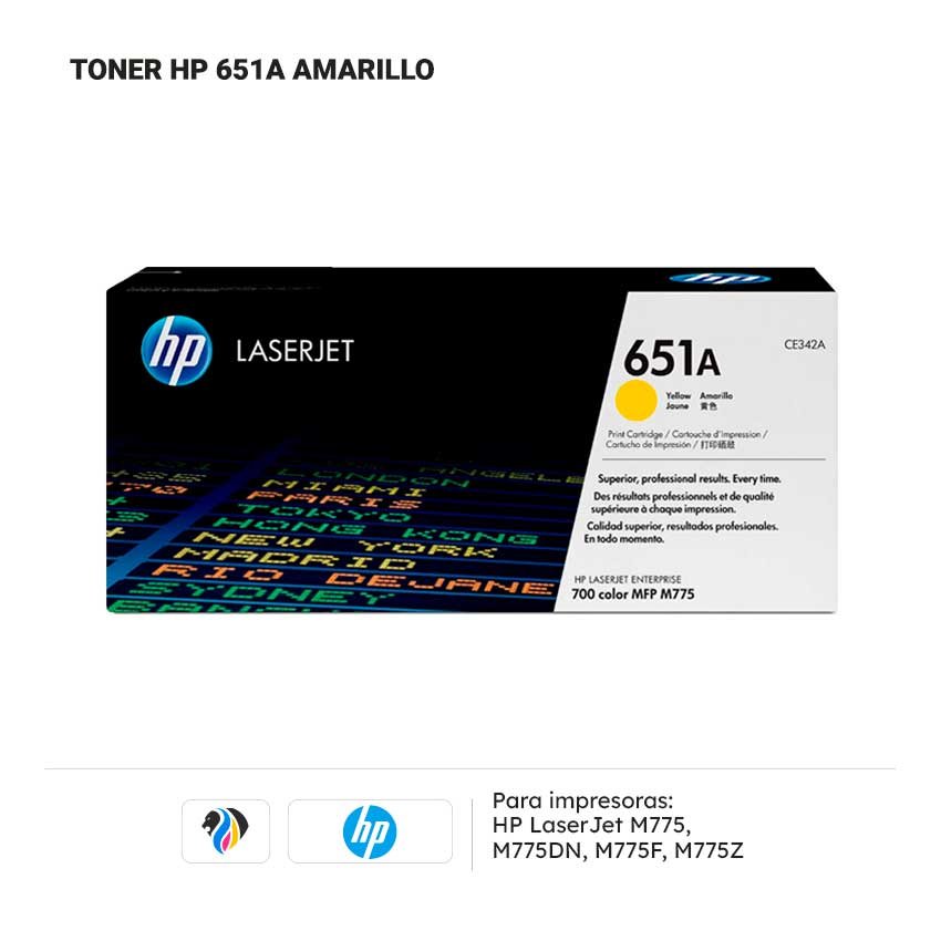 TONER HP 651A AMARILLO PARA M775