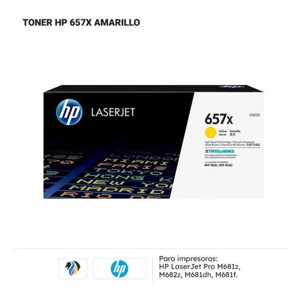 TONER HP 657X AMARILLO PARA M681Z 682