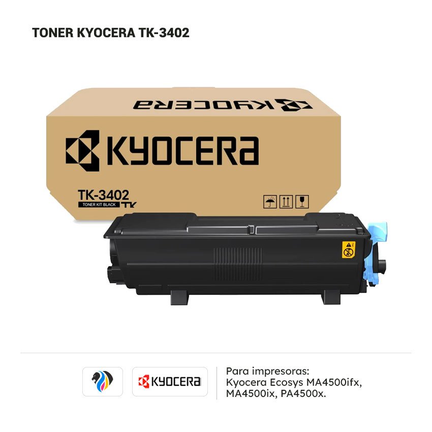 Toner Kyocera TK-3402 para impresora Kyocera 4500
