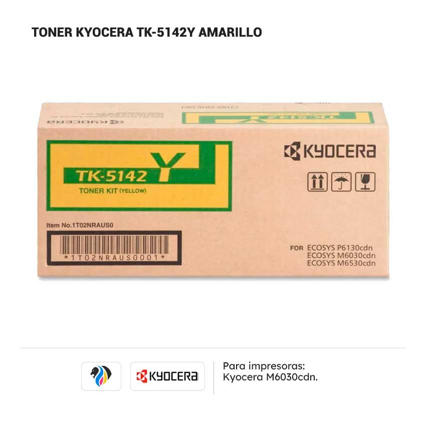 Toner Kyocera TK-5142Y Amarillo para impresora Kyocera 6030