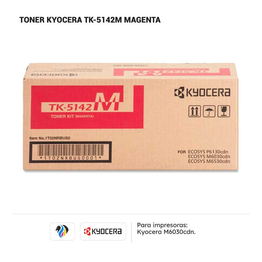 Toner Kyocera TK-5142M Magenta para impresora Kyocera 6030