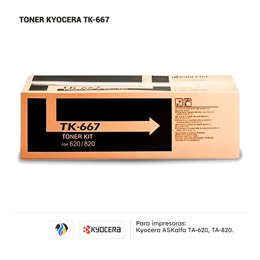 Toner Kyocera TK-667 para impresora 620 820