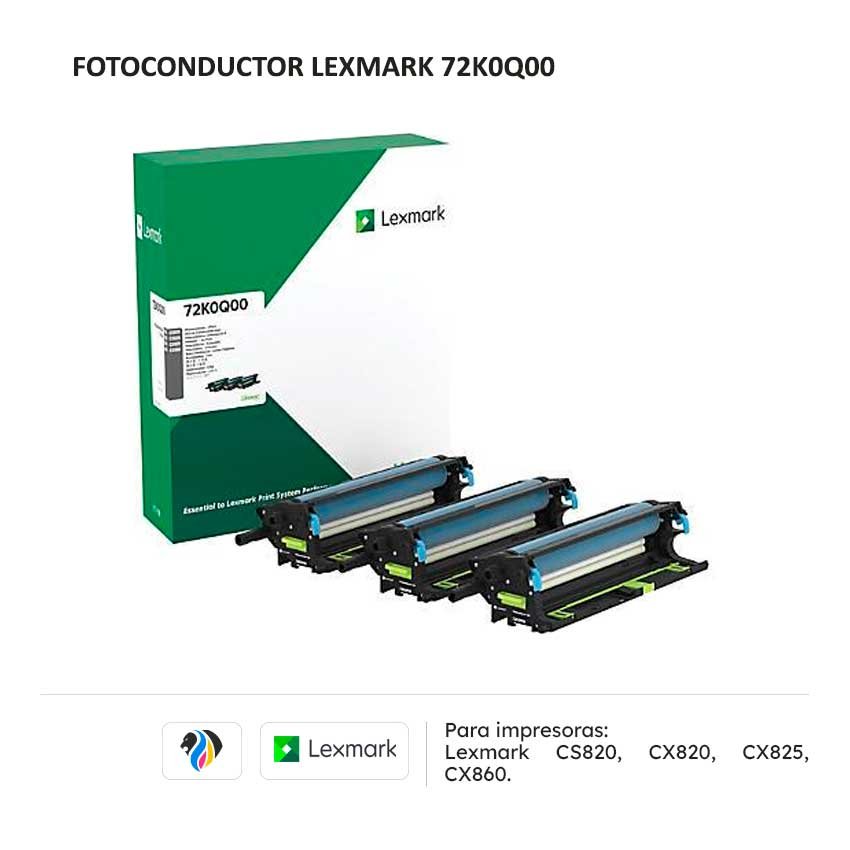 Fotoconductor Lexmark 72K0Q00 para impresoras 820 825 860