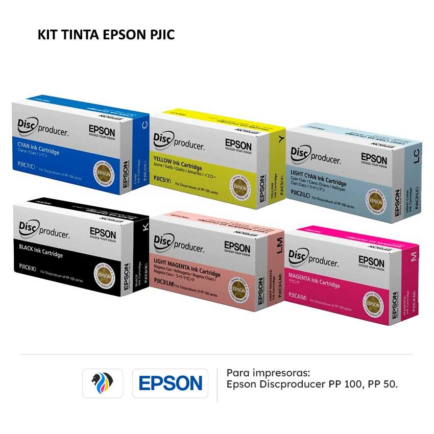 Kit Tinta Epson PJIC para impresoras PP 100 PP 50