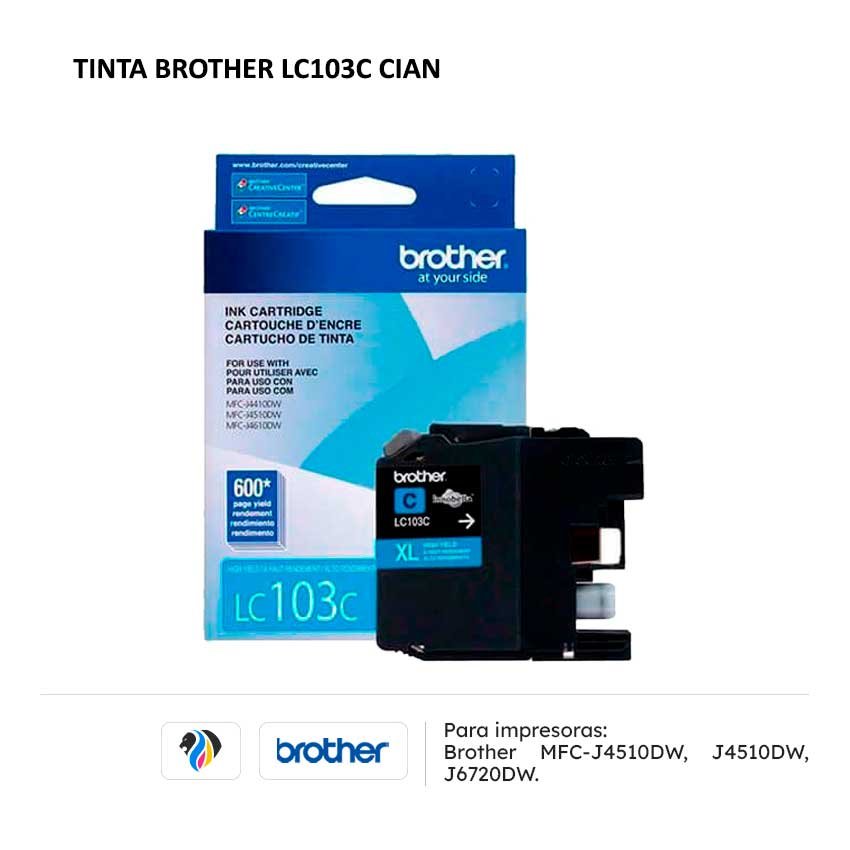 TINTA BROTHER LC103C CIAN PARA J4410 J4510 J6720