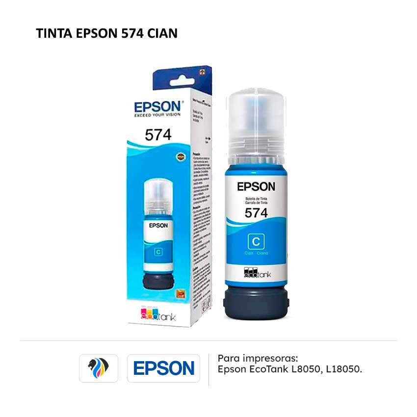 TINTA EPSON 574 CIAN PARA L8050 L18050