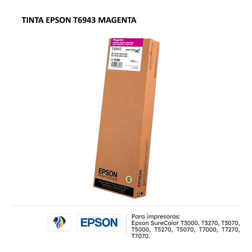 TINTA EPSON T6943 MAGENTA PARA T3000 3270 3070