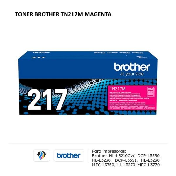TONER BROTHER TN217M MAGENTA PARA L3210 L3550 L3230