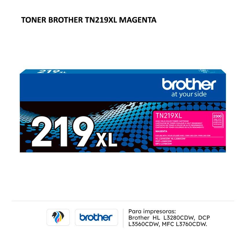 TONER BROTHER TN219XL MAGENTA PARA L3280 L3560