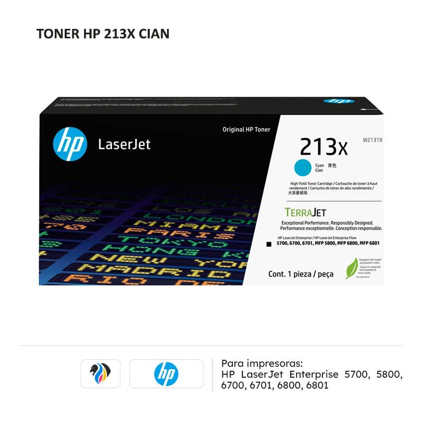 TONER HP 213X CIAN PARA 5700 5800 6700 6800
