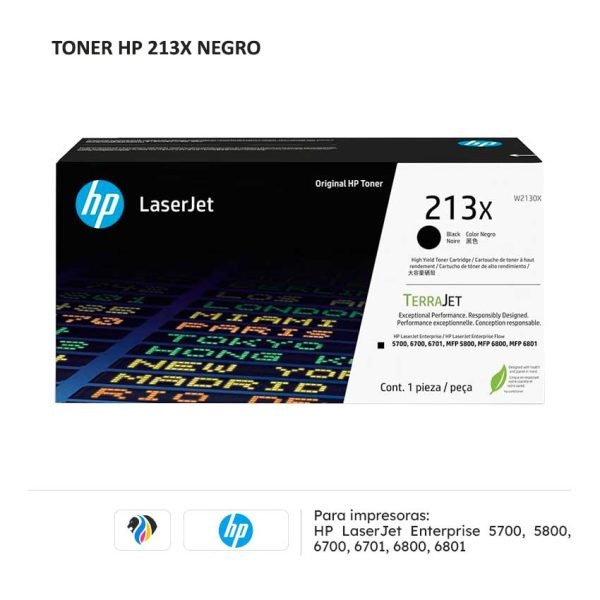 TONER HP 213X NEGRO PARA 5700 5800 6700 6800