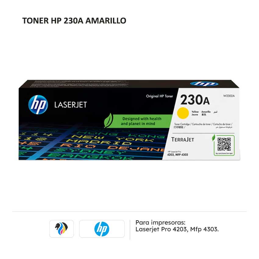 TONER HP 230A AMARILLO PARA 4203 4303