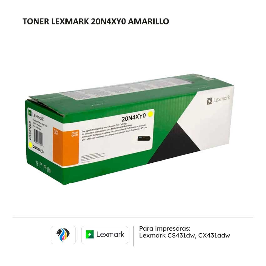 Toner Lexmark 20N4XY0 Amarillo