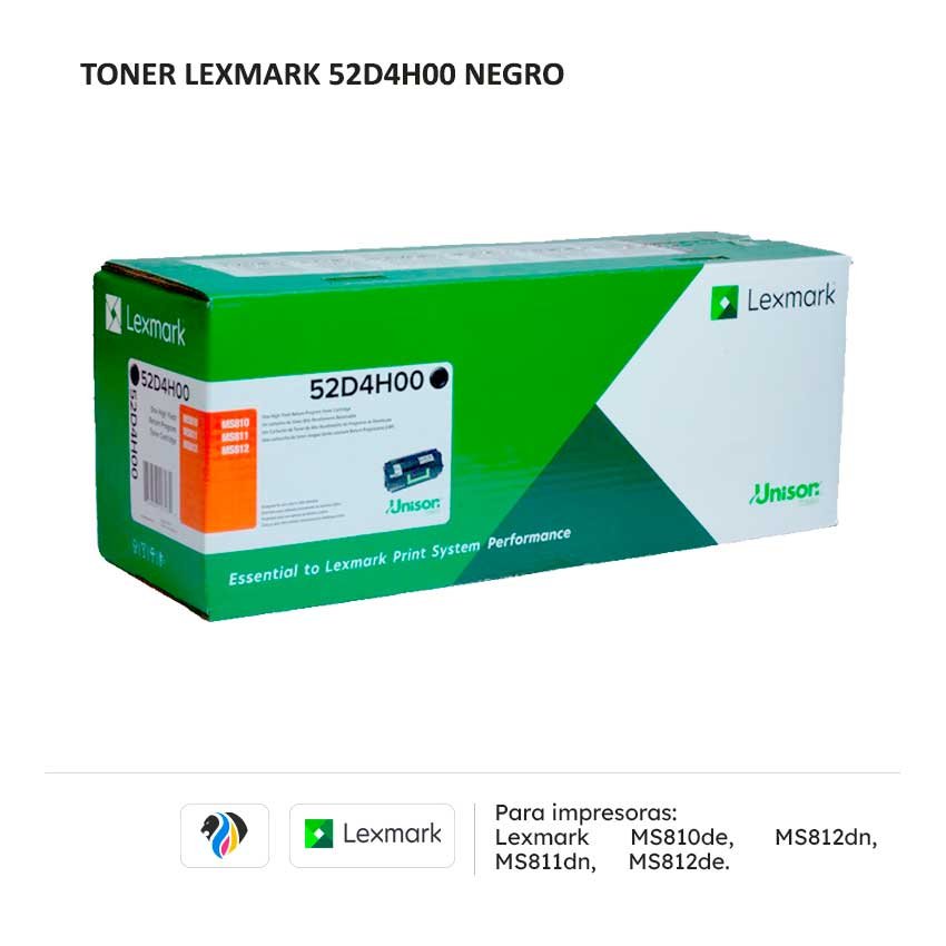 Toner Lexmark 52D4H00 Negro