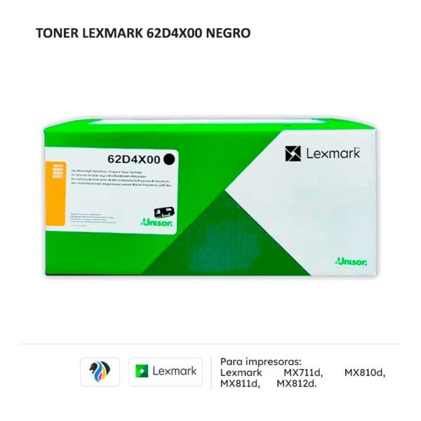 TONER LEXMARK 62D4X00 NEGRO PARA 711 810 811 812