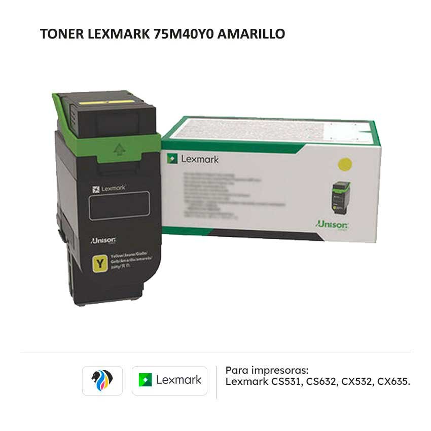 Toner Lexmark 75M40Y0 Amarillo