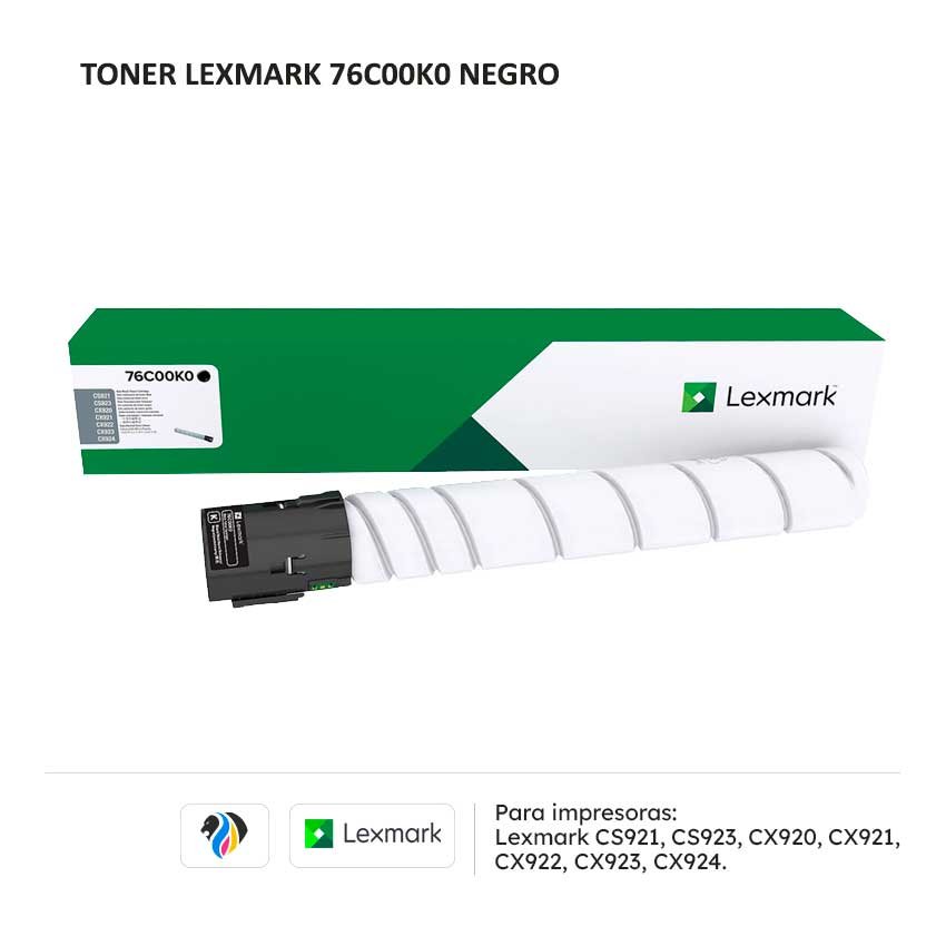 TONER LEXMARK 76C00K0 NEGRO PARA 920 921 922 923