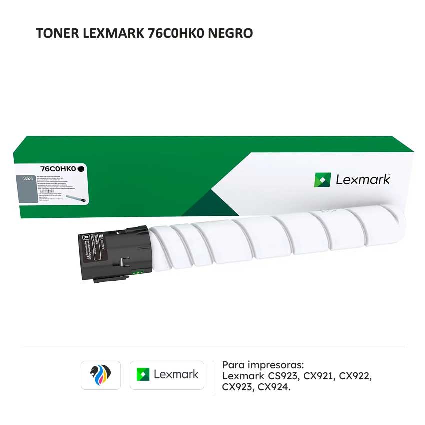 TONER LEXMARK 76C0HK0 NEGRO PARA 921 922 923 924