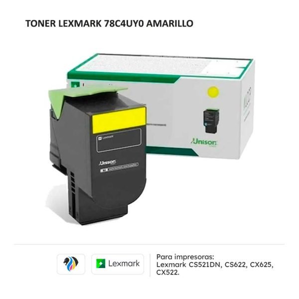 Toner Lexmark 78C4UY0 Amarillo