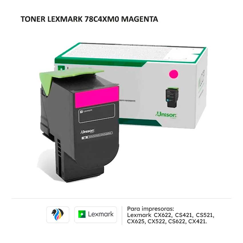 TONER LEXMARK 78C4XM0 MAGENTA PARA 421 521 522