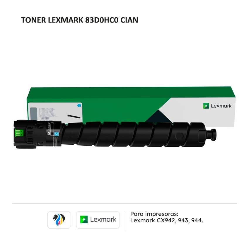 TONER LEXMARK 83D0HC0 CIAN PARA 942 943 944