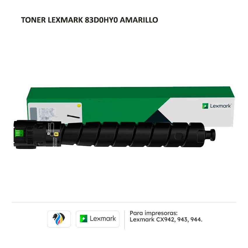 TONER LEXMARK 83D0HY0 Amarillo