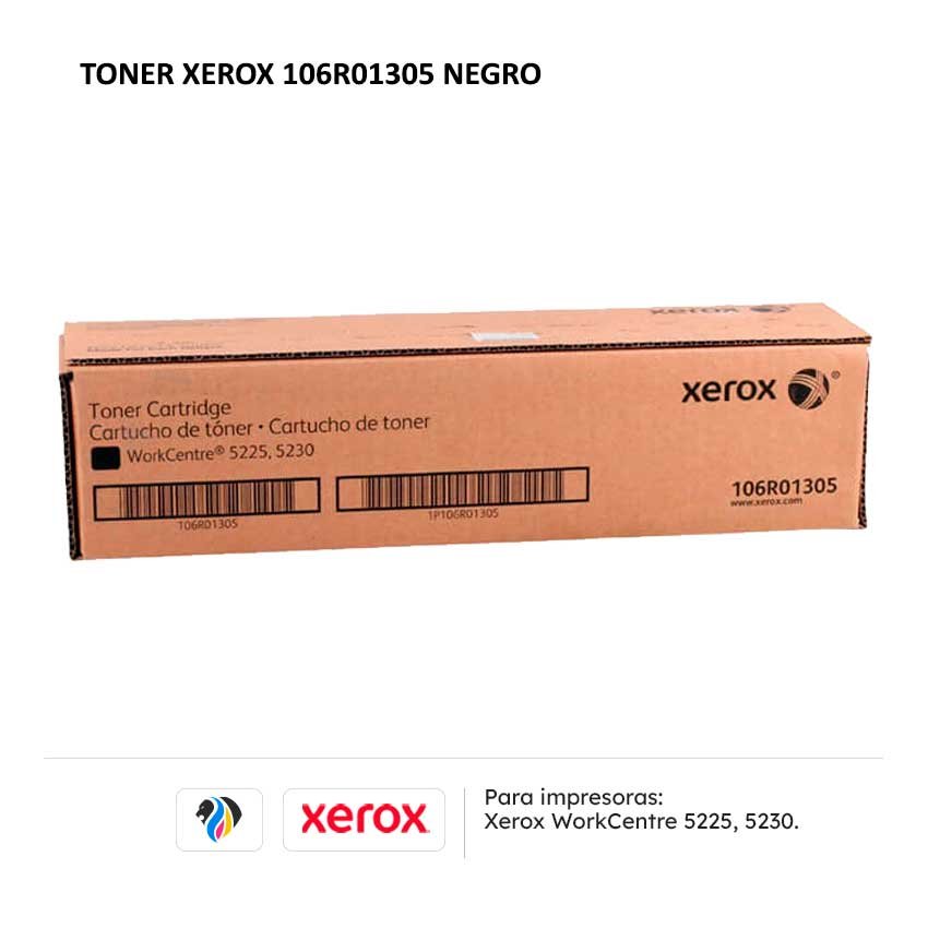 TONER XEROX 106R01305 NEGRO PARA 5225 5230