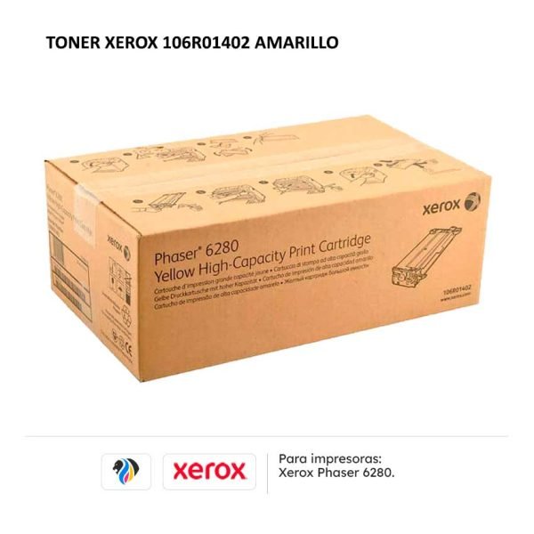 Toner Xerox 106R01402 Amarillo para impresoras 6280