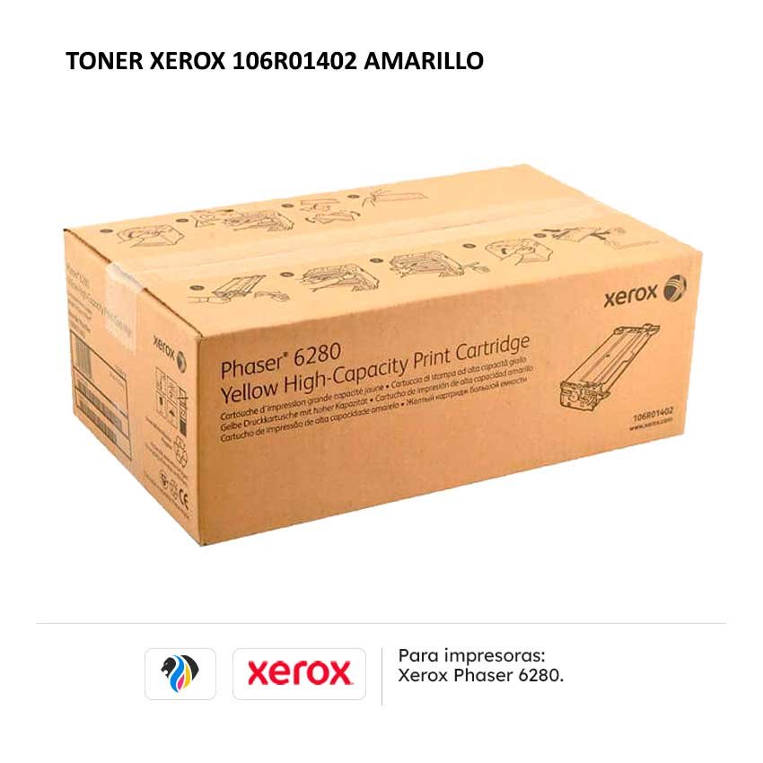 Toner Xerox 106R01402 Amarillo para impresoras 6280