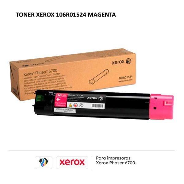 TONER XEROX 106R01524 MAGENTA PARA 6700
